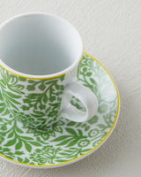 Professional Green Porcelain Coffee Cup Set - 4 Piece