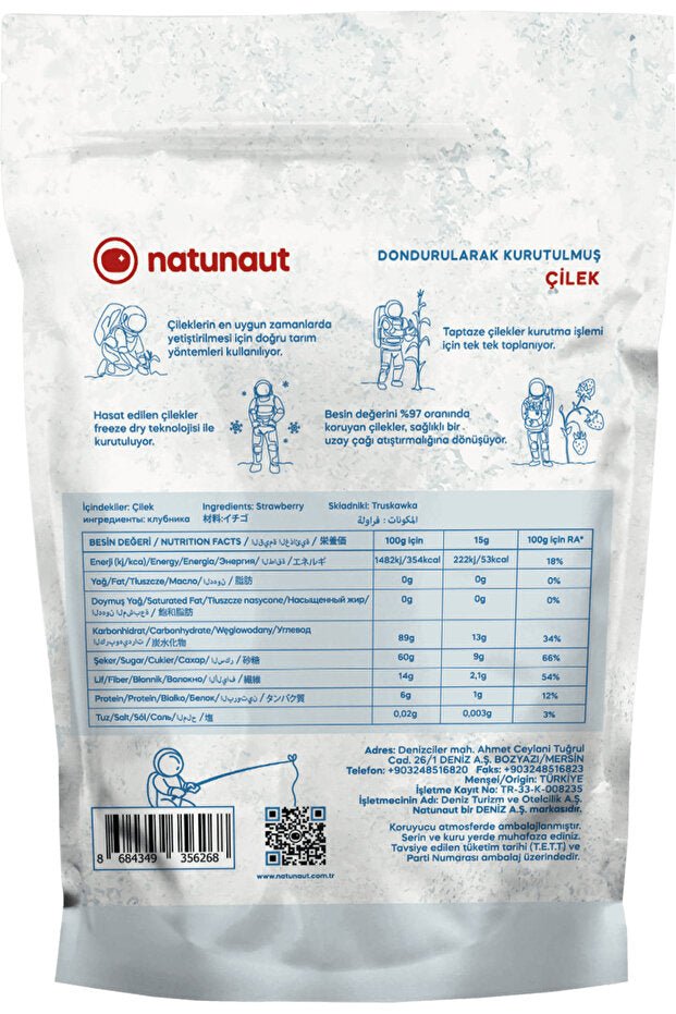 Natunaut Professional Freeze - Dried Strawberry Fruit Crisps - 100g - TryAladdin