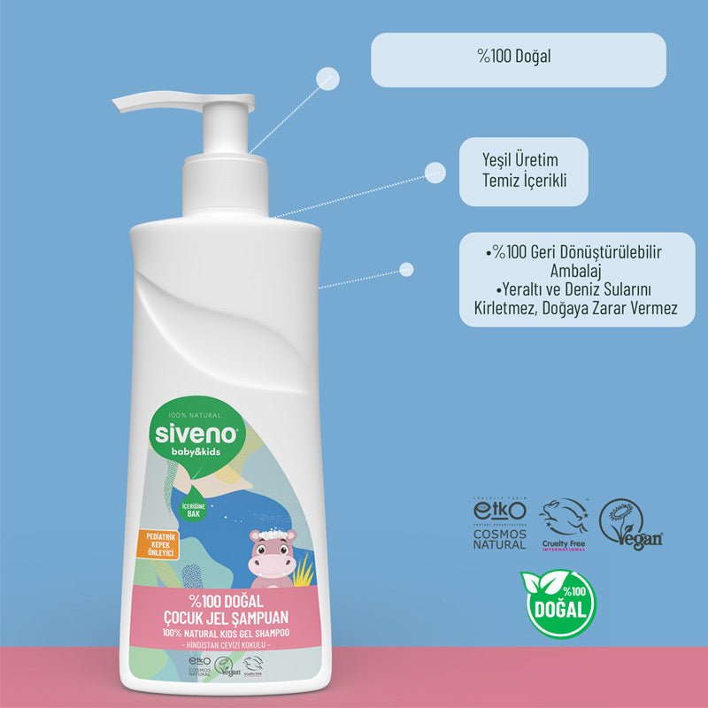 Natural Baby & Child Gel Shampoo - Gentle Hair & Body Cleanser Newborn Safe - TryAladdin