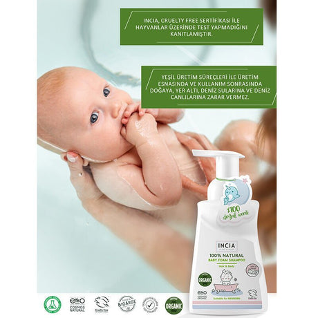 Natural Baby Hair & Body Foam Wash - Gentle Cleansing & Soothing - TryAladdin