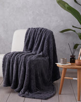 Professional-Jacquard-Wellsoft-Checkered-Throw-Blanket-Anthracite