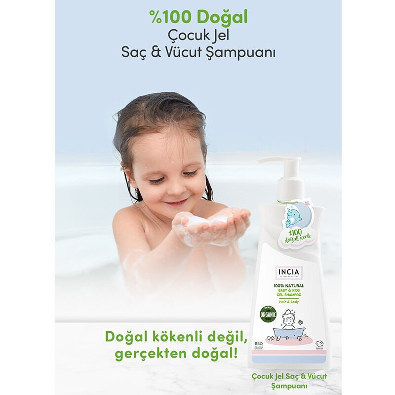 Natural Gel Hair & Body Wash - pH Balanced for Children's Sensitive Skin - TryAladdin