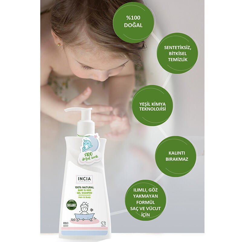 Natural Gel Hair & Body Wash - pH Balanced for Children's Sensitive Skin - TryAladdin