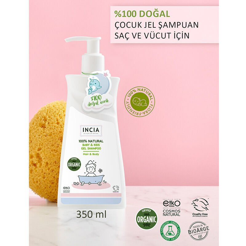 Natural Gel Hair & Body Wash - pH Balanced for Children's Sensitive Skin - TryAladdin