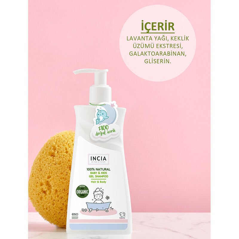 Natural Gel Hair & Body Wash - pH Balanced for Children's Sensitive Skin - TryAladdin