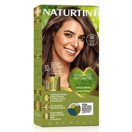 Natural Hair Dye - 5G Light Golden Chestnut - TryAladdin
