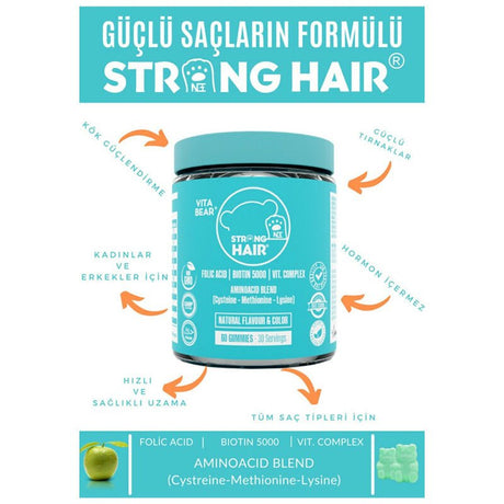 Natural Hair Growth & Strength - Delicious Gummy Vitamins - TryAladdin