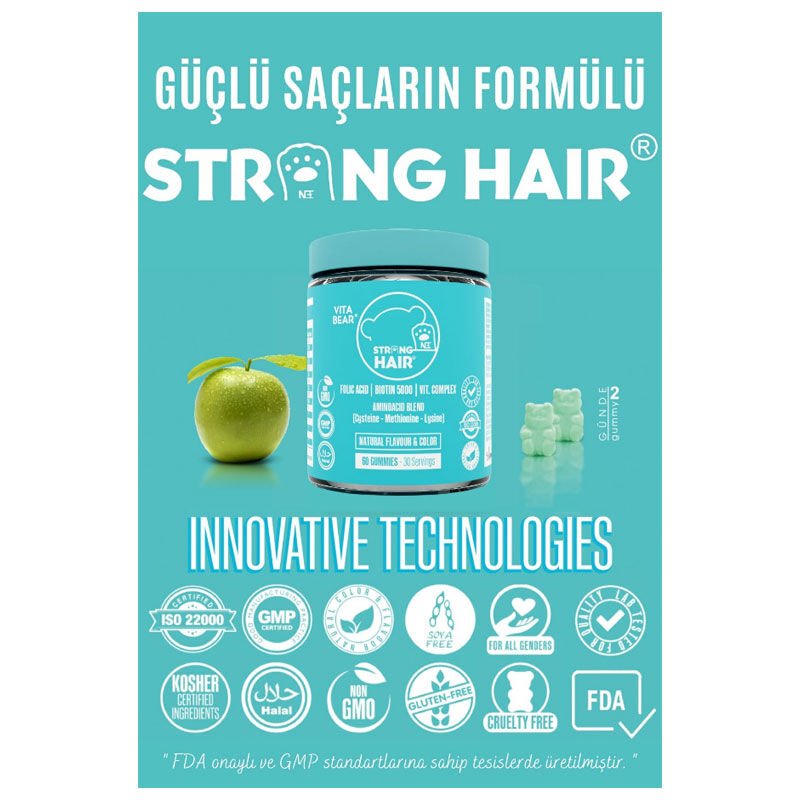 Natural Hair Growth & Strength - Delicious Gummy Vitamins - TryAladdin