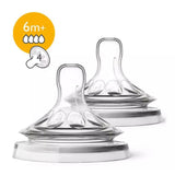 Natural Latch Wide Baby Nipple - Fast Flow, Anti - Colic, 6+ Months - TryAladdin
