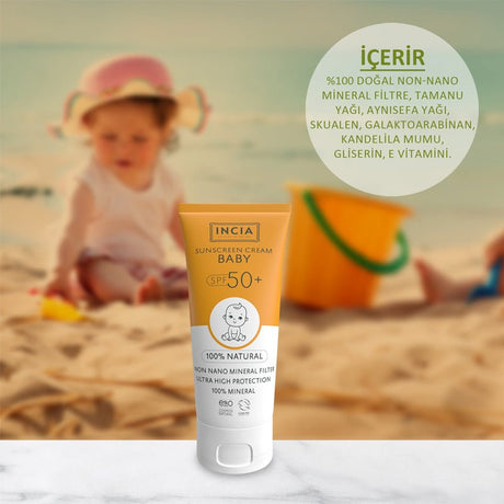 Natural Mineral Baby Sunscreen SPF 50+ for Face & Body Protection - TryAladdin