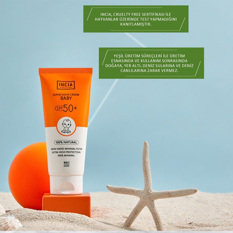 Natural Mineral Baby Sunscreen SPF 50+ for Face & Body Protection - TryAladdin
