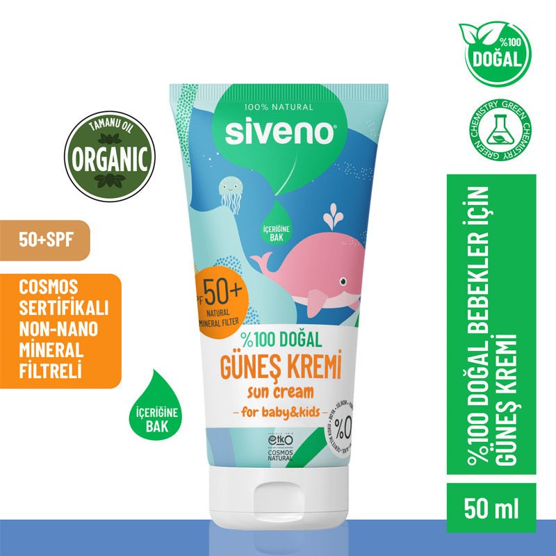Natural Mineral Sun Cream SPF 50+ for Sensitive Skin & Babies - TryAladdin