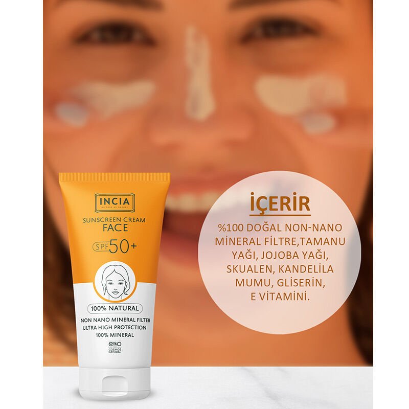 Natural Mineral Sunscreen Cream - SPF 50 High Protection, Hydrating & Anti - Aging - TryAladdin