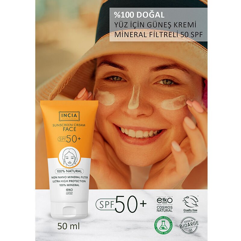 Natural Mineral Sunscreen Cream - SPF 50 High Protection, Hydrating & Anti - Aging - TryAladdin