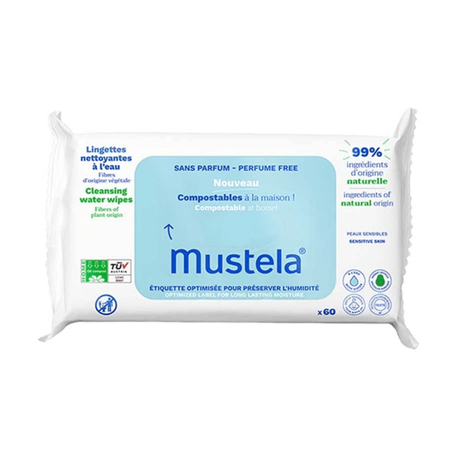 Natural Origin Compostable - Gentle Baby Cleansing Wipes - TryAladdin