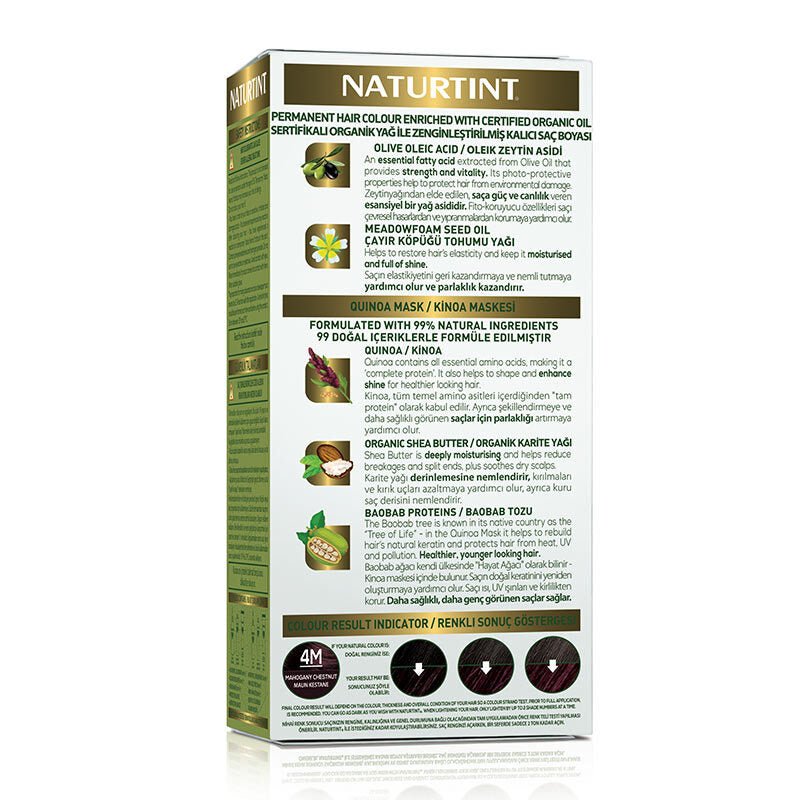 Natural Permanent Hair Color - 4M Mahogany Chestnut - TryAladdin