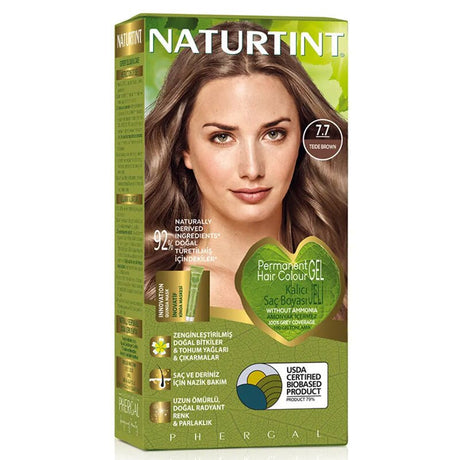 Natural Permanent Hair Color - 7.7 Teide Coffee Brown - TryAladdin