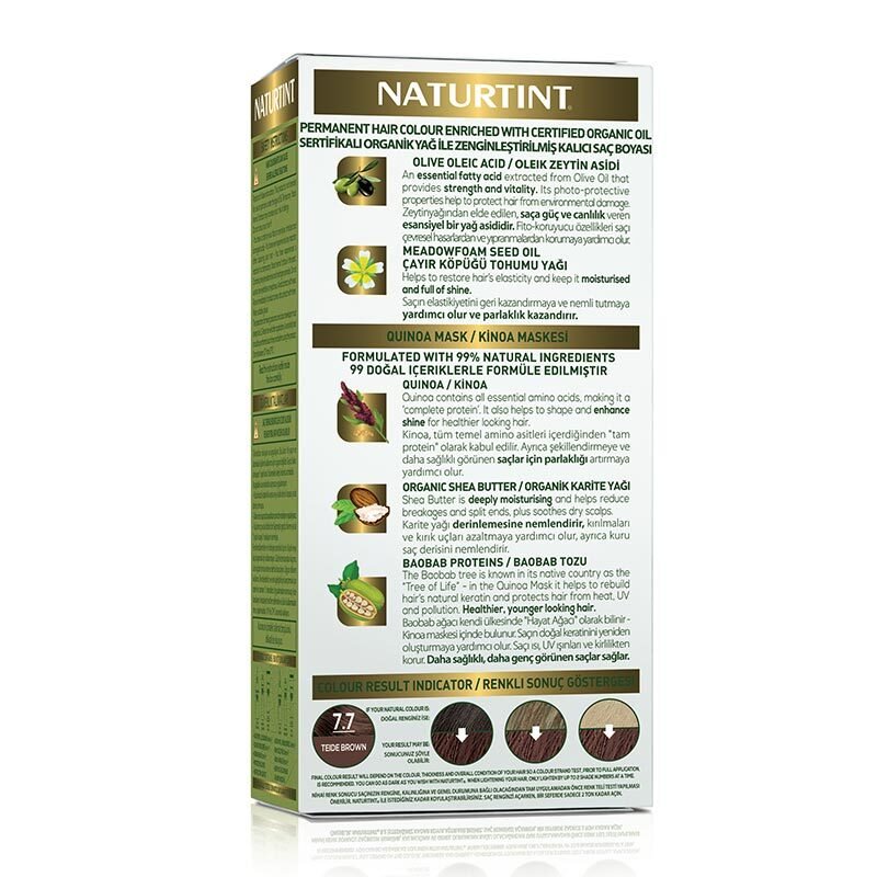 Natural Permanent Hair Color - 7.7 Teide Coffee Brown - TryAladdin