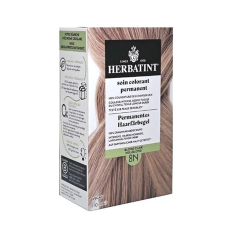 Natural Permanent Hair Color Dye - Light Blonde 8N - TryAladdin