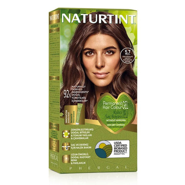 Natural Permanent Hair Color - Intense Chocolate 5.7 - TryAladdin