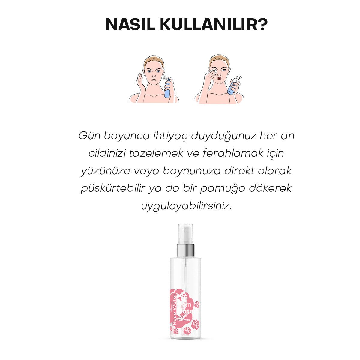 Natural Rose Water - Hydrating & Balancing Facial Toner Mist - TryAladdin