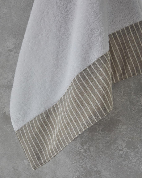 Professional-Cotton-Stripe-Face-Towel-White