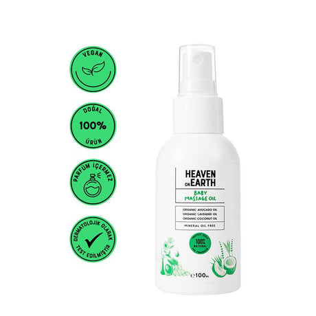 Natural Vegan Baby Massage Oil - Nourishing & Refreshing Skincare - TryAladdin