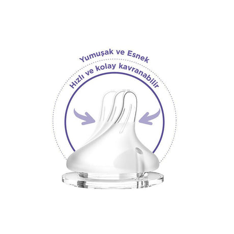 NaturalWave Baby Bottle Nipple - Fast Flow, Supports Natural Sucking - TryAladdin