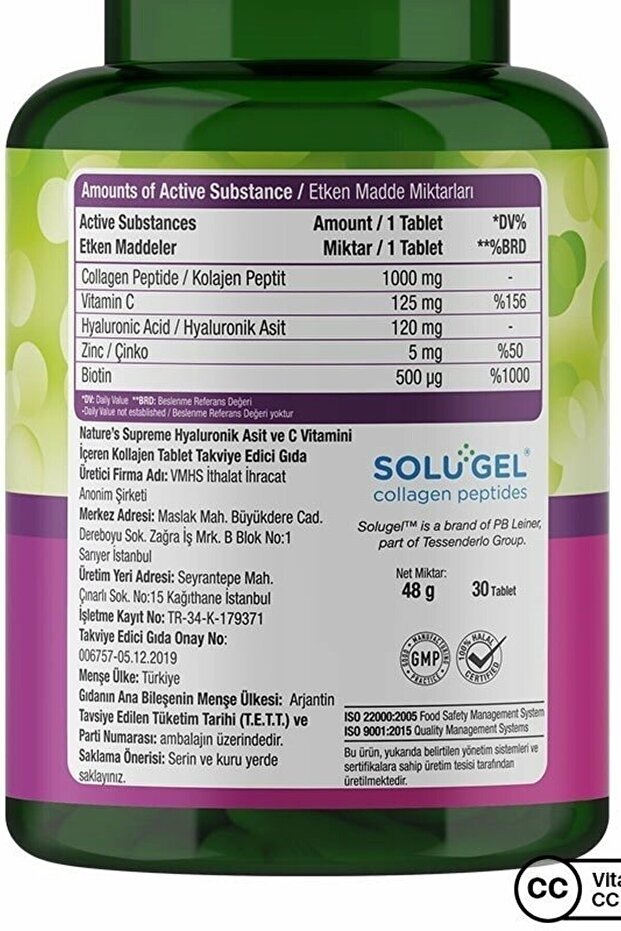 Nature's Supreme Beauty Collagen - Hydrolyzed Type I & III, 30 Tablets - TryAladdin