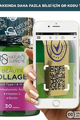 Nature's Supreme Beauty Collagen - Hydrolyzed Type I & III, 30 Tablets - TryAladdin