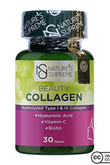 Nature's Supreme Beauty Collagen - Hydrolyzed Type I & III, 30 Tablets - TryAladdin