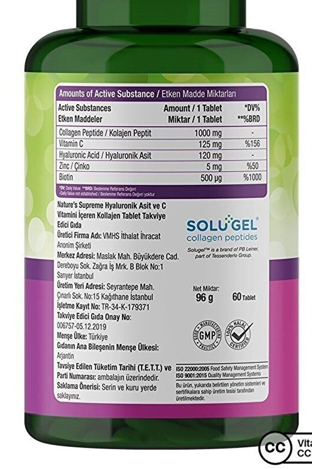 Nature's Supreme Beauty Collagen - Hydrolyzed Type I & III, 60 Tablets - TryAladdin