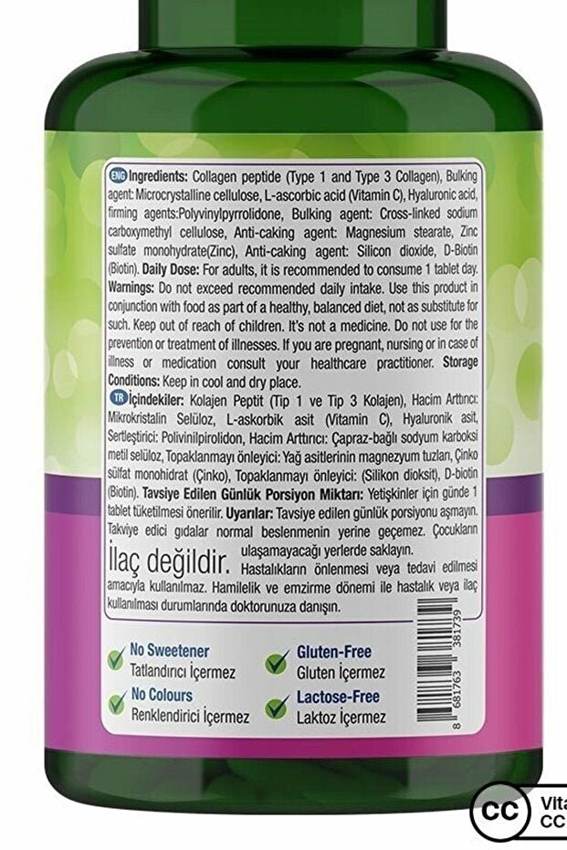 Nature's Supreme Beauty Collagen - Hydrolyzed Type I & III, 60 Tablets - TryAladdin