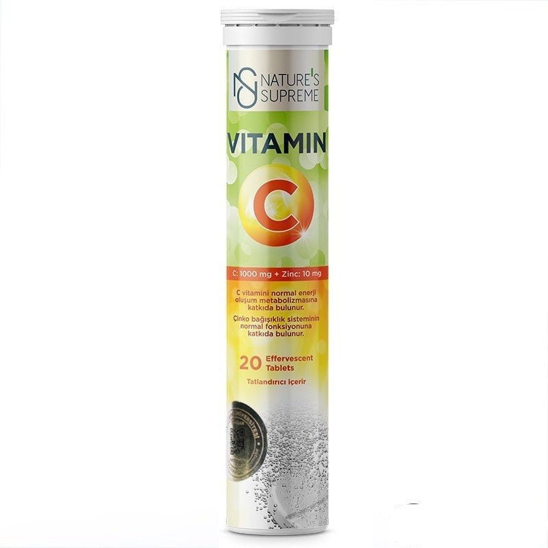 Nature's Supreme Vitamin C + Zinc 20 Effervescent Tablets