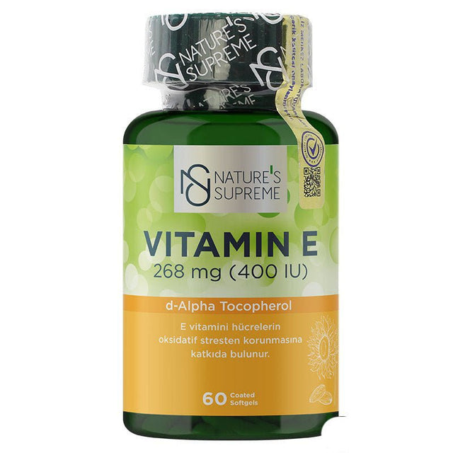 Nature's Supreme Vitamin E 400 IU 60 Tablets