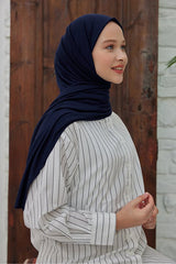 Navy Blue Jersey Shawl - Soft, Flexible & Wrinkle - Free () - TryAladdin