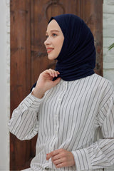 Navy Blue Jersey Shawl - Soft, Flexible & Wrinkle - Free () - TryAladdin