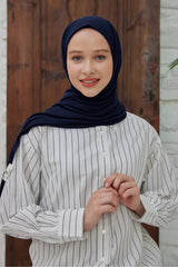 Navy Blue Jersey Shawl - Soft, Flexible & Wrinkle - Free () - TryAladdin