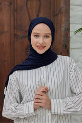 Navy Blue Jersey Shawl - Soft, Flexible & Wrinkle - Free () - TryAladdin
