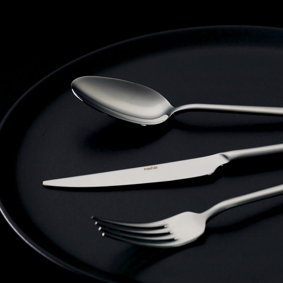 Nehir Premium Dalyan Classic 18 - Piece Stainless Steel Flatware Set - TryAladdin