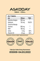 Nem - Coll Collagen & Vitamin Complex - 30 Tablets for Joint & Skin - TryAladdin