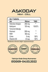 Nem - Coll Collagen & Vitamin Complex - 30 Tablets for Joint & Skin - TryAladdin