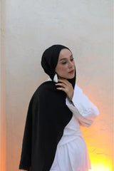 Neo Cotton Shawl - Lightweight & Soft Black - TryAladdin