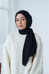 Neo Cotton Shawl - Lightweight & Soft Black - TryAladdin