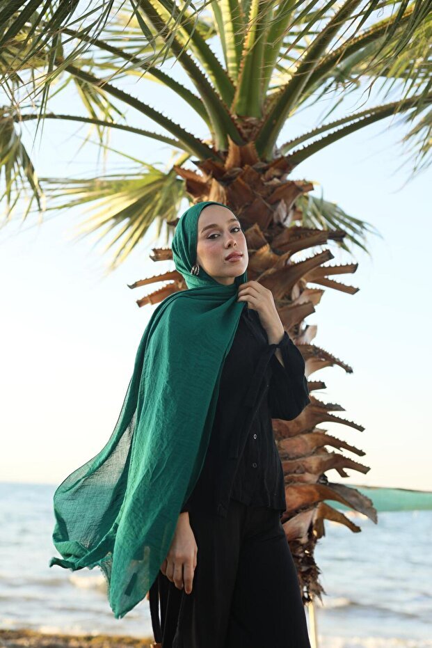 Neo Emerald Cotton Shawl - Soft & Versatile - TryAladdin