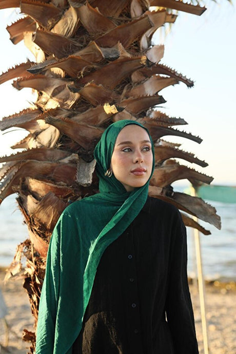 Neo Emerald Cotton Shawl - Soft & Versatile - TryAladdin