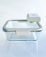 Premium Vacuum Seal Glass Food Storage Container Set   5 Piece Beige