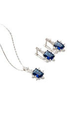 Nereze | Blue Stone Earrings and Necklace Set