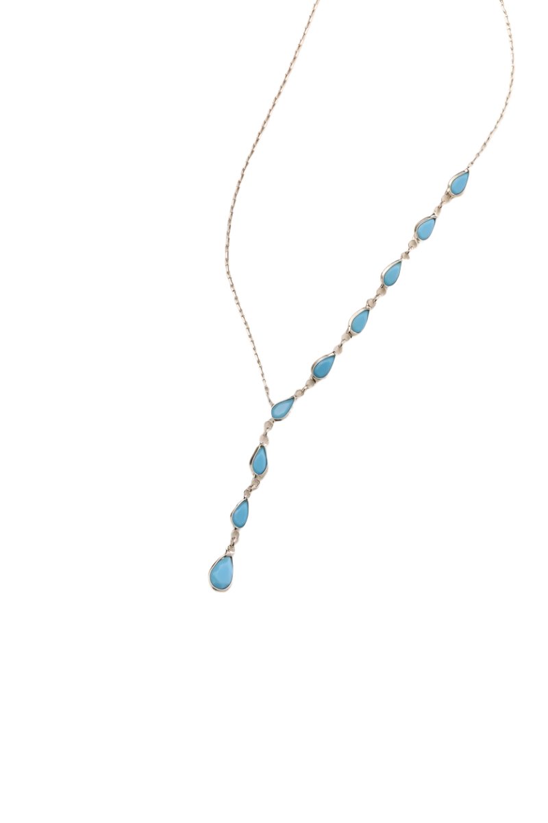 Nereze | Drop Turquoise Stones Strained Model Necklace