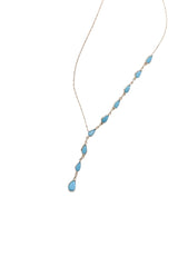 Nereze | Drop Turquoise Stones Strained Model Necklace